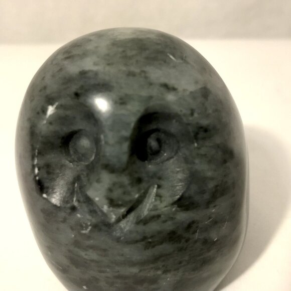 Gerard Schwartz Hand Carved Soaptone Owl Figurine Canada Bird Vintage Natural - Picture 5 of 9